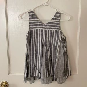 Madewell Striped Linen Top, size 0